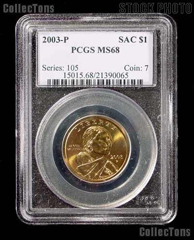 2003-P Sacagawea Golden Dollar in PCGS MS 68