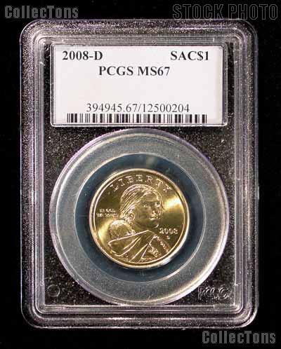 2008-D Sacagawea Golden Dollar in PCGS MS 67