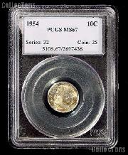 1954 Roosevelt Dime in PCGS MS 67