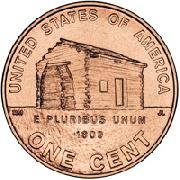 2009 Lincoln Bicentennial Cent Log Cabin * BU