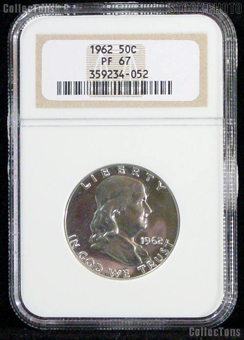 1962 Franklin Proof Silver Half Dollar in NGC PF 67