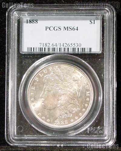 1888 Morgan Silver Dollar in PCGS MS 64