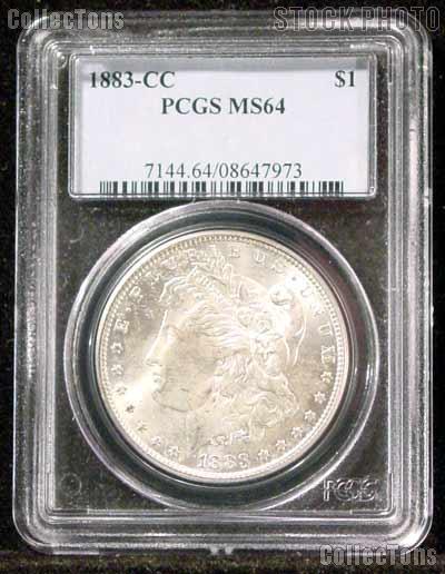 1883-CC Morgan Silver Dollar in PCGS MS 64