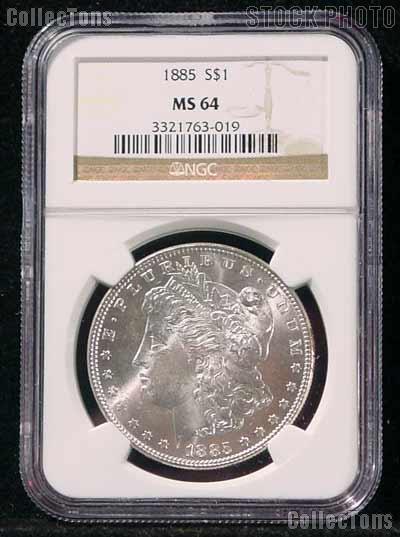 1885 Morgan Silver Dollar - NGC MS 64