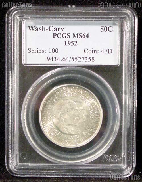 1952 Washington Carver Half Dollar in PCGS MS 64