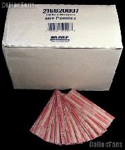 1000 Flat Kraft Paper Coin Wrappers for 50 SMALL CENTS