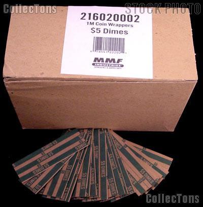 1000 Flat Kraft Paper Coin Wrappers for 50 DIMES