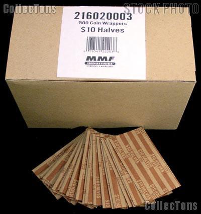 500 Flat Kraft Paper Coin Wrappers for 20 HALF DOLLARS