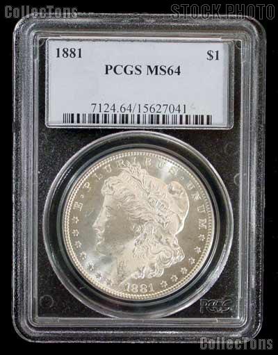 1881 Morgan Silver Dollar in PCGS MS 64