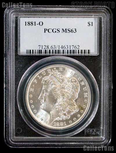 1881-O Morgan Silver Dollar in PCGS MS 63