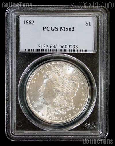 1882 Morgan Silver Dollar in PCGS MS 63