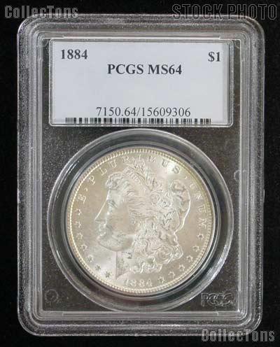 1884 Morgan Silver Dollar in PCGS MS 64