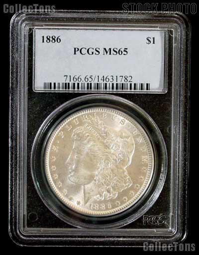 1886 Morgan Silver Dollar in PCGS MS 65