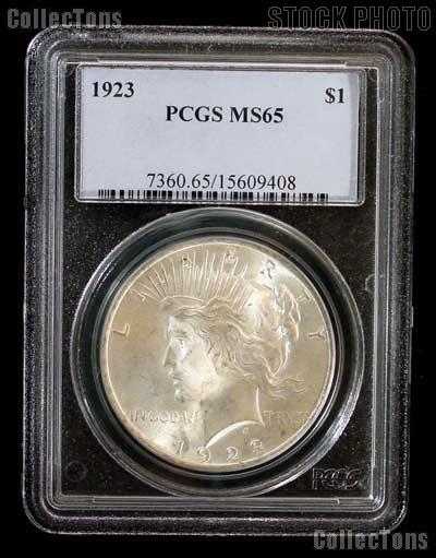 1923 Peace Silver Dollar in PCGS MS 65