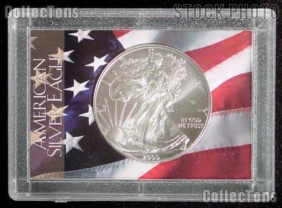 2010 American Silver Eagle in Classy US Flag 2x3 Holder