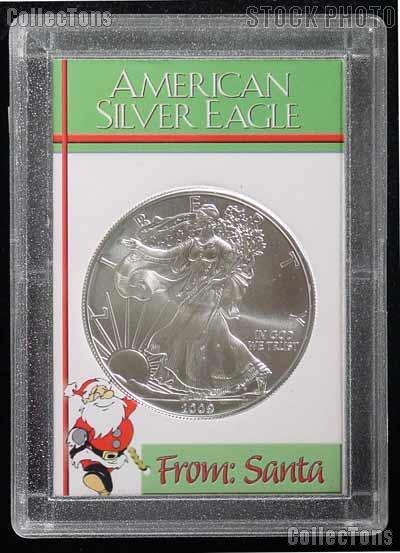 2014 American Silver Eagle in From Santa 2x3 Holder