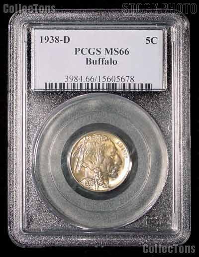 1938-D Buffalo Nickel in PCGS MS 66