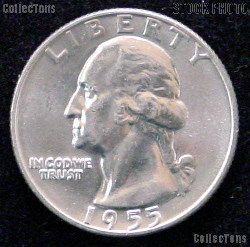 1955-D Washington Silver Quarters - BU from Original Roll