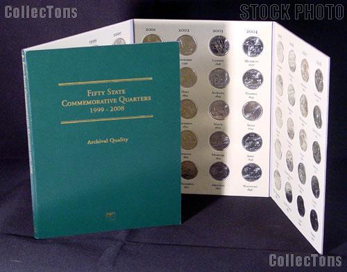 State Quarter Folder Complete Set of Fifty State Quarters (Gem BU) w/ Littleton Folder LCF3 & White Cotton Gloves