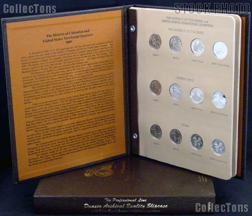 DC & Territory Quarters Set of 2009 DC & US Territory Quarters (Gem BU P & D, Proof, and Silver Proof) w/ Dansco Album & Dansco Slipcase