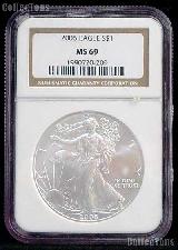 2006 American Silver Eagle Dollar in NGC MS 69