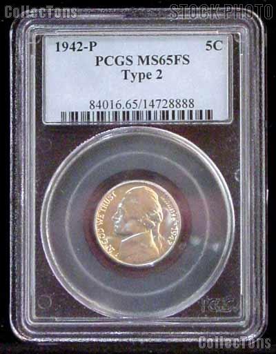 1942-P Jefferson Silver War Nickel in PCGS MS 65 FS