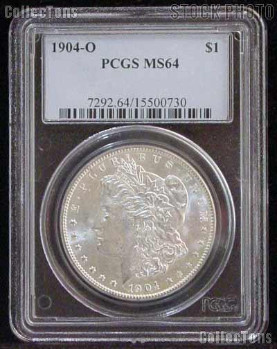 1904-O Morgan Silver Dollar in PCGS MS 64