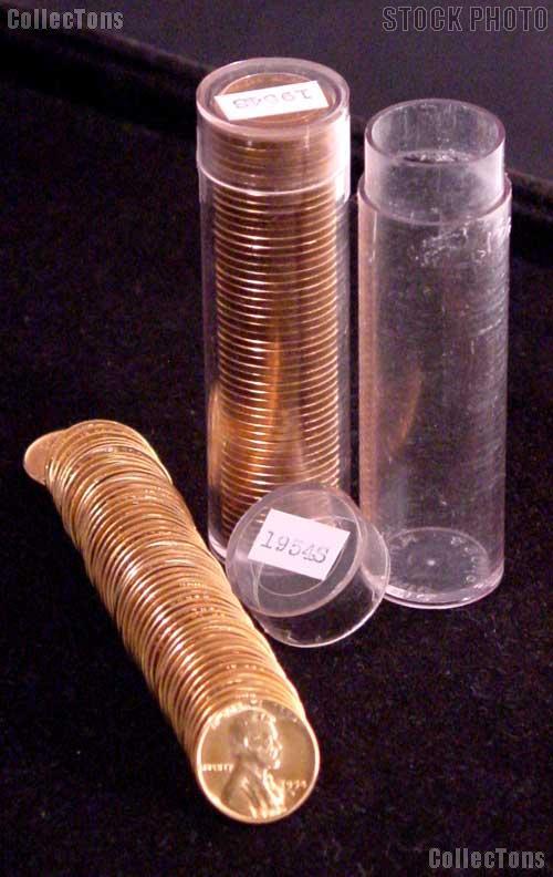 1954-S BU Lincoln Wheat Cent Roll - Fresh Red Rolls