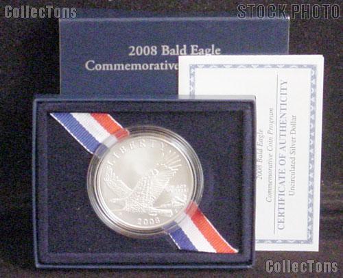 2008-P BU Bald Eagle Commemorative Silver Dollar