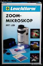 Zoom Microscope with LED by Lighthouse (PM3) 20x - 40x Illuminated Pocket Microscope