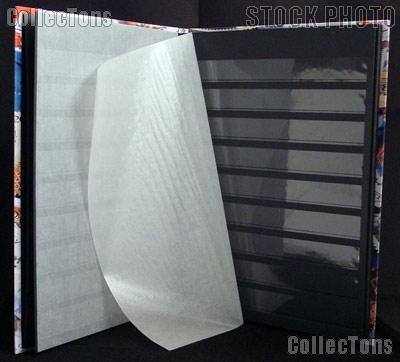 Stamp Album Stock Book by Lighthouse (STAMPS4/8)  16 Black Stamp Album Stockbook Pages