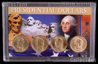 2009 Presidential Dollar Set of BU 2009 Presidential Dollars in Harris Presidential Dollar Holder (4 Coins)