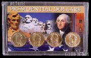 2009 Presidential Dollar Set of BU 2009 Presidential Dollars in Harris Presidential Dollar Holder (4 Coins)