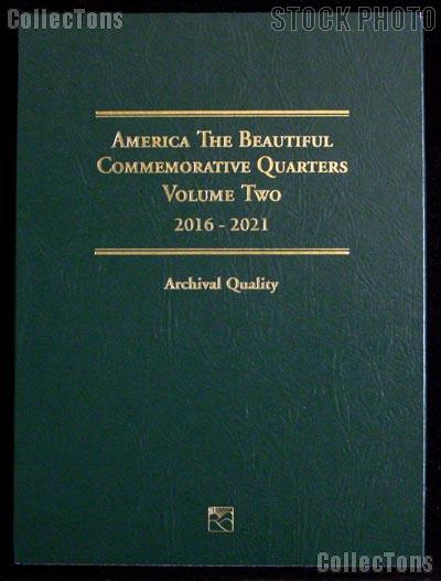 National Park Quarter Folder by Littleton for America The Beautiful Commemorative P & D Quarters 2016 - 2021 Volume Two LCF44