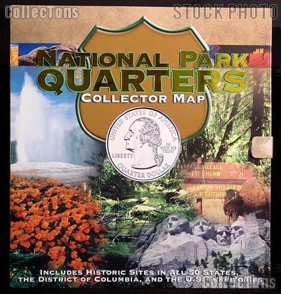 National Parks Quarter Map by Whitman for National Park Quarters Program 2010 - 2021