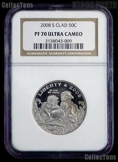 2008-S Bald Eagle Clad Commemorative Half Dollar Proof in NGC PF 70 Ultra Cameo