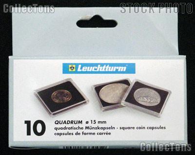 Coin Holder 10 Guilder Cents by Lighthouse (QUADRUM 15) 10 Pack of 15mm 2x2 Plastic Coin Holders