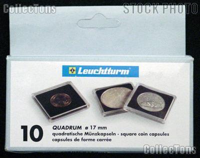 Coin Holder 1/10 oz American Eagle $5 Gold or $10 Platinum by Lighthouse (QUADRUM 17) 10 Pack of 17mm 2x2 Plastic Coin Holders