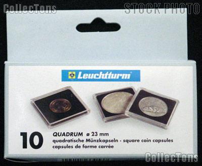 Coin Holder 1 Euro by Lighthouse (QUADRUM 23) 10 Pack of 23mm 2x2 Plastic Coin Holders