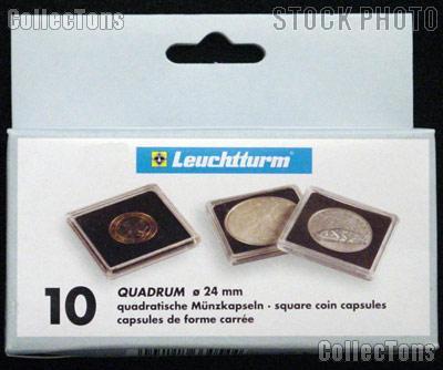 Coin Holder 5 Guilders by Lighthouse (QUADRUM 24) 10 Pack of 24mm 2x2 Plastic Coin Holders