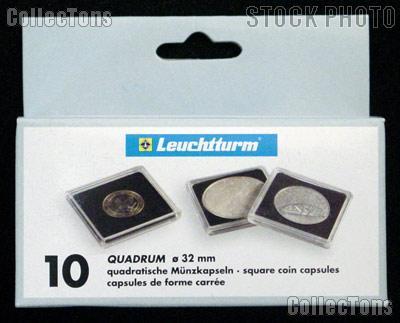 Coin Holder 1 Ruble by Lighthouse (QUADRUM 32) 10 Pack of 32mm 2x2 Plastic Coin Holders