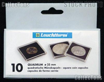 Coin Holder 35mm by Lighthouse (QUADRUM 35) 10 Pack of 35mm 2x2 Plastic Coin Holders