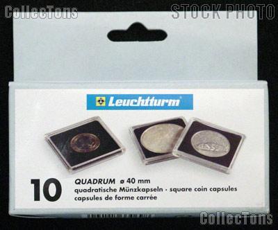 Coin Holder 10 Euro Spanish Commemorative by Lighthouse (QUADRUM 40) 10 Pack of 40mm 2x2 Plastic Coin Holders