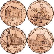 2009 Lincoln Bicentennial Penny Complete Set of BU Lincoln Cent Rolls Denver (D) in All 4 Designs (4 Rolls)