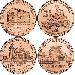2009 Lincoln Bicentennial Penny Complete Set of BU Lincoln Cent Rolls P & D in All 4 Designs (8 Rolls)