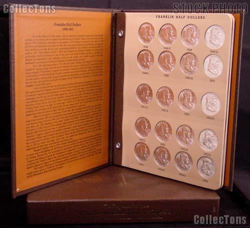 Franklin Half Dollar Set 1948 - 1963 Complete Circulated Set All Mints P,D,S  (35 Coins) in Dansco Album # 7165