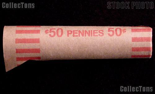 Preformed Coin Wrappers for 50 SMALL CENTS Box of 1,000