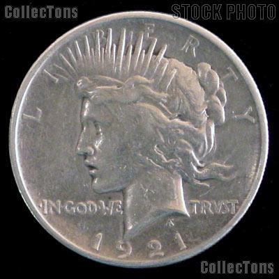 1921 Peace Silver Dollar Circulated Coin VG-8 or Better