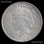 1924 S Peace Silver Dollar Circulated Coin VG-8 or Better