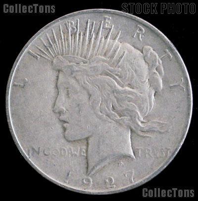 1927-D Peace Silver Dollar Circulated Coin VG-8 or Better